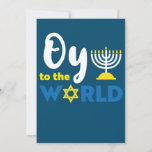 Oy To The World, Funny Happy Hanukkah Invitation<br><div class="desc">Oy To The World,  Funny Happy Hanukkah</div>