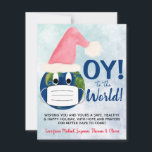 OY to the World! Funny Pandemic Christmas Hanukkah Holiday Card<br><div class="desc">This funny holiday card expresses what we've all been feeling this year. It features a cute image of the earth wearing both a Santa hat and a face mask. The caption reads "OY! to the World!" There is space for a short note or greeting expressing hope and best wishes for...</div>