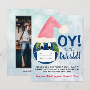 OY to the World! Funny Pandemic Christmas Photo Holiday Card