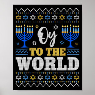 Oy To The World Hanukkah Humor For Families And Fr Poster