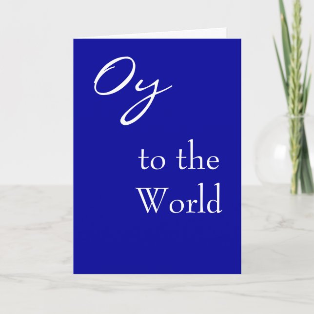 Oy to World Hannukah Card (Front)
