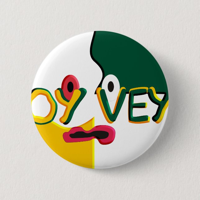 Oy Vey 2 Inch Round Button (Front)