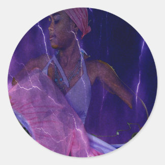 OYA DANCING BY LIZ LOZ CLASSIC ROUND STICKER