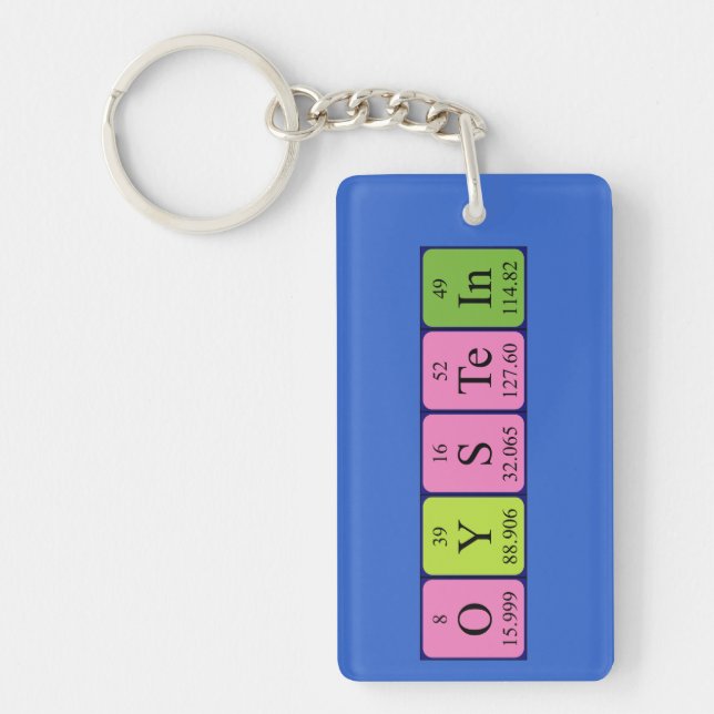Øystein periodic table name keyring (Front)
