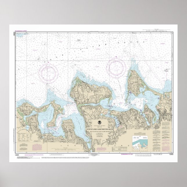 Oyster and Huntington Bays Nautical Chart 12365 (Front)