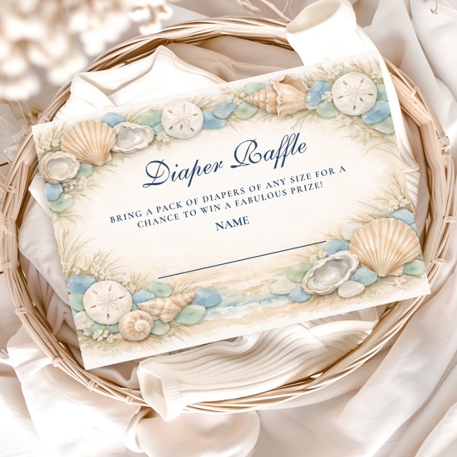 Oyster And Starfish Beach Diapper Raffle Enclosure Card (Creator Uploaded)