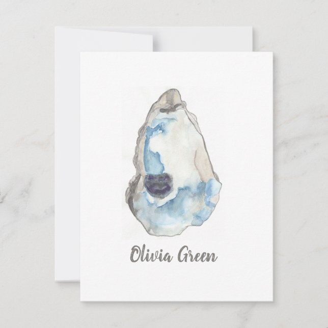 oyster art with name notecard (Front)