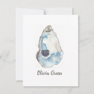 oyster art with name notecard