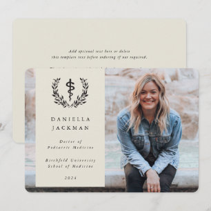 Oyster Asclepius Medical Graduation Photo Announcement