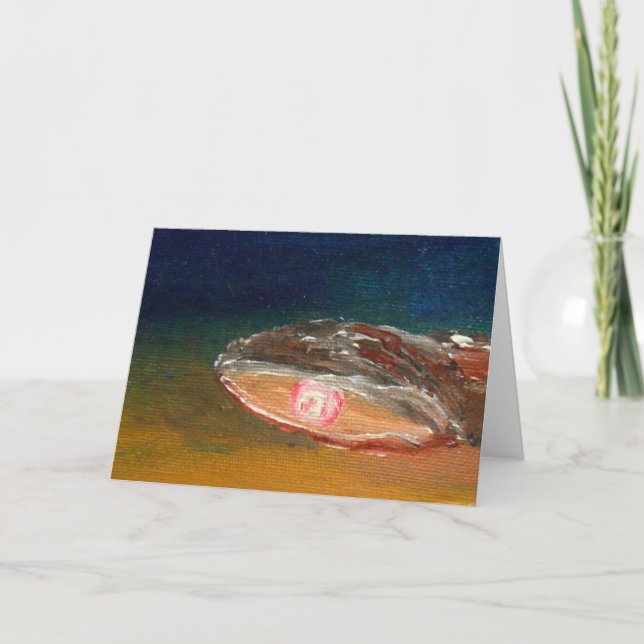 Oyster avec perle - Carte de voeux (Devant)