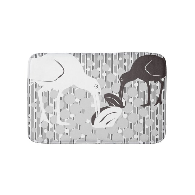 Oyster-Catcher Silhouette - Bath Mat (Front)