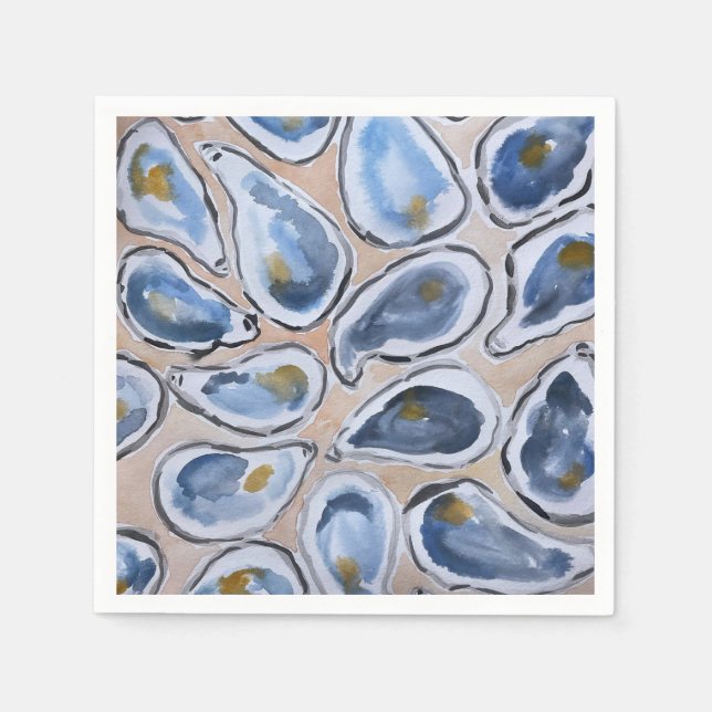 Oyster Cocktail Napkins (Front)