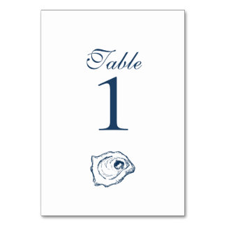 Oyster Collection Table Numbers