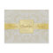 Oyster Damask Gold Monogram Save The Date Postcard