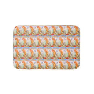 oyster  mermaids  pattern bath mat