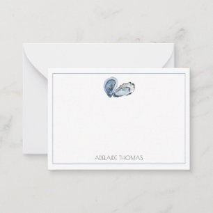 Oyster Personalized Stationary Note Card