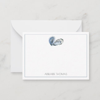 Oyster Personalized Stationary  Note Card