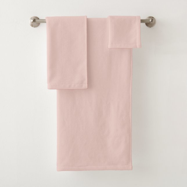 Oyster Pink and Grey Stripes Bath Towel Set (Insitu)