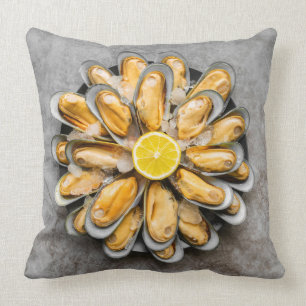Oyster Platter Throw Pillow