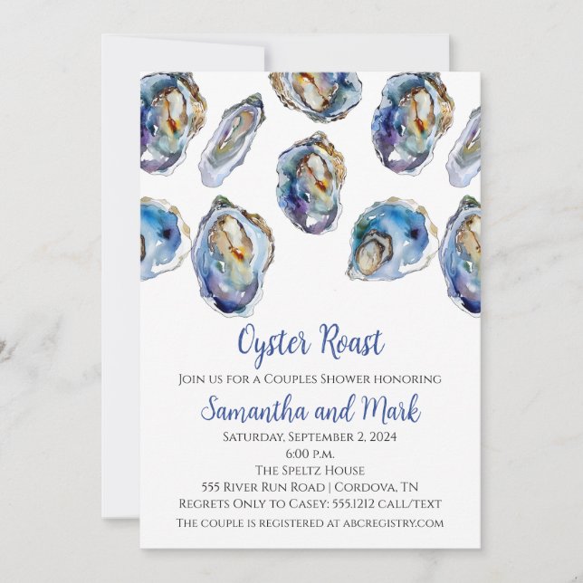 Oyster Roast Bridal Shower Invitation (Front)
