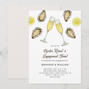 Oyster Roast Champagne Engagement  Invitation