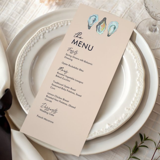 Oyster Roast Coastal Seafood Wedding Dinner Menu (Creator Uploaded)