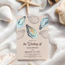 Oyster Roast Coastal Seaside Watercolor Wedding 