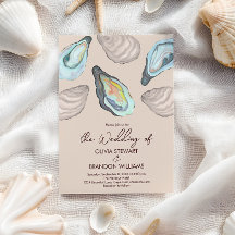 Oyster Roast Coastal Seaside Watercolor Wedding 