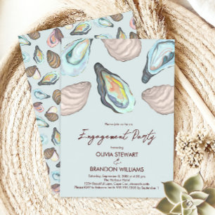 Oyster Roast Coastal Wedding Engagement Party Invitation