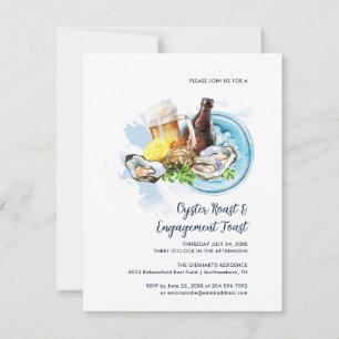 Oyster Roast Couples Engagement Toast Party Invitation