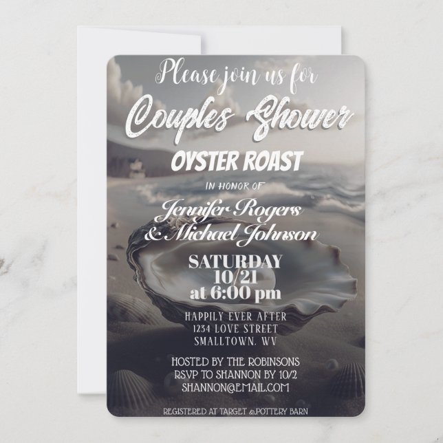 Oyster Roast Couples Shower Invitation (Front)