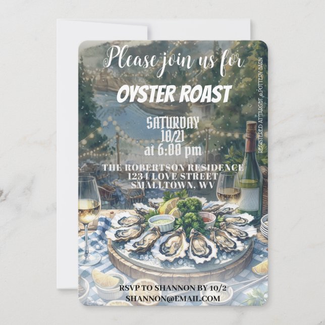 Oyster Roast  Invitation (Front)