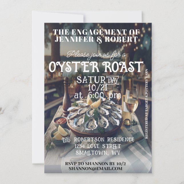 Oyster Roast Invitation (Front)
