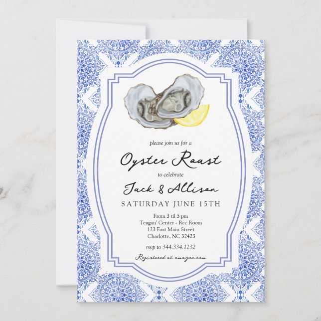 Oyster Roast Invitation Oyster Roast couple shower (Front)