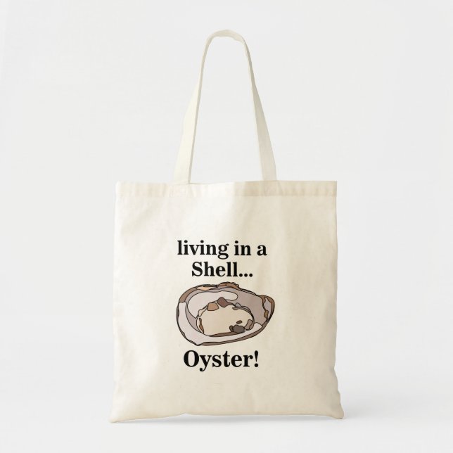 Oyster Shell Funny Tote Bag (Front)