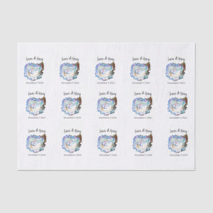 Oyster Shell Hearts Decoupage  Tissue Paper