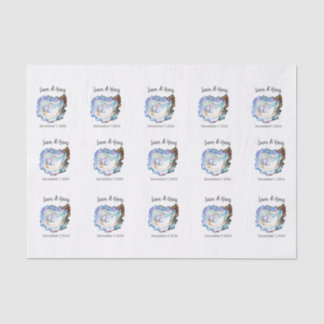 Oyster Shell Hearts Decoupage  Tissue Paper