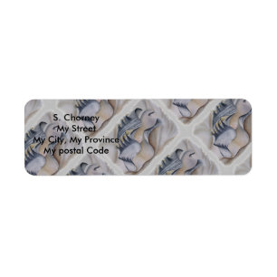 OYSTER SHELL WITH PEARL Return Address