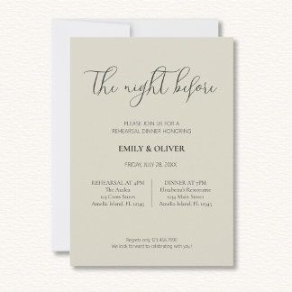 Oyster Shells Invitation de la répétition Mariage
