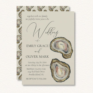 Oyster Shells Wedding Invitation