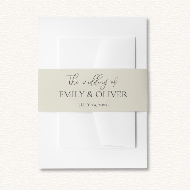 Oyster Shells Wedding  Invitation Belly Band (Creator Uploaded)