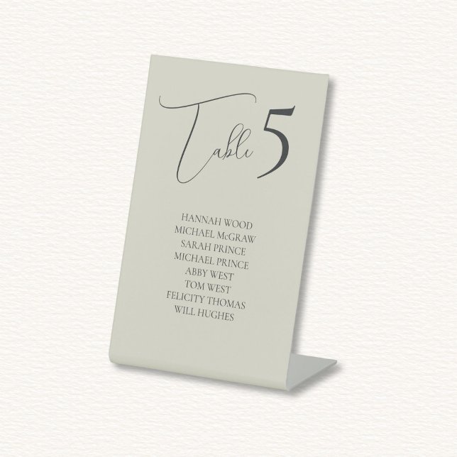 Oyster Shells Wedding Table Seating Chart Card Pedestal Sign (Creator Uploaded)