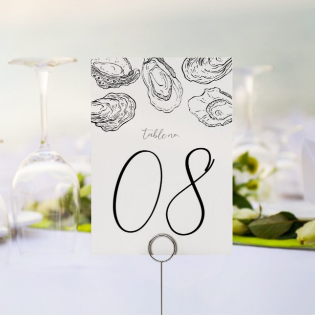 Oyster Shucking Party et Mariage Numéro de table (Créateur téléchargé)