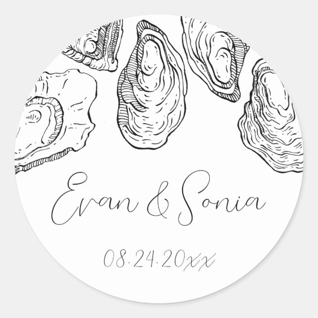 Oyster Shucking Party Stickers (Front)