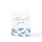 Oyster Watercolor Blue Simple Elegant Folded