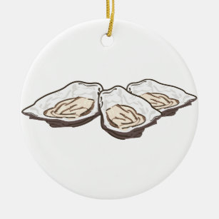 Oysters Ceramic Ornament