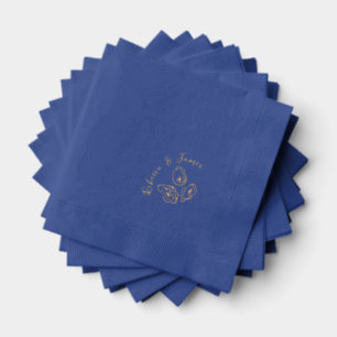 Oysters Hand Drawn Nautical Beach Wedding Foil Napkins