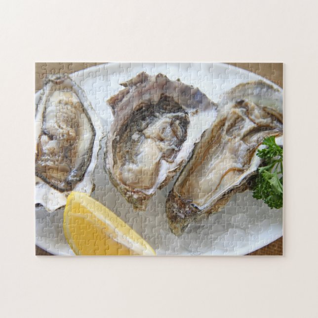 Oysters on ice jigsaw puzzle (Horizontal)
