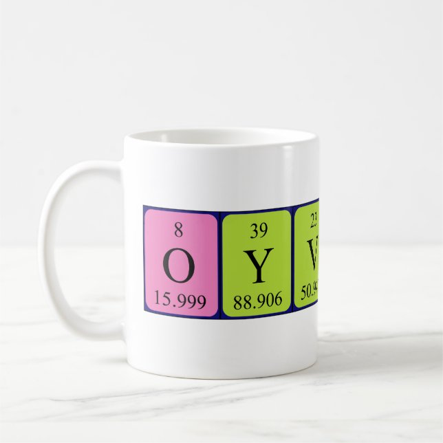 Øyvind periodic table name mug (Left)