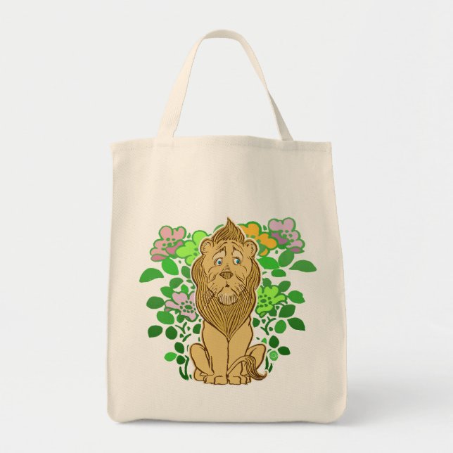 Oz Cowardly Lion Grocery Bag (Front)